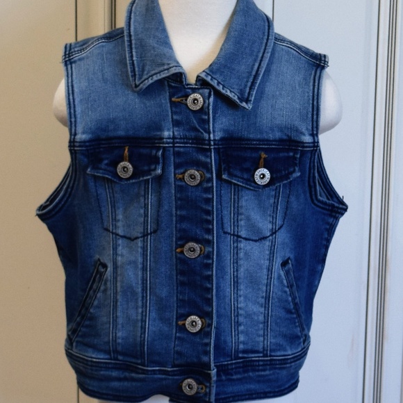 Cat & Jack Other - Girls' Jean Vest - Cat & Jack Dark Vintage Wash